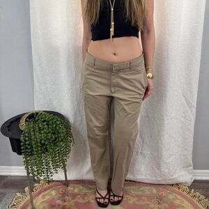 Tan straight leg trouser pants Size 34x32 Women's Tan and Khaki Trousers